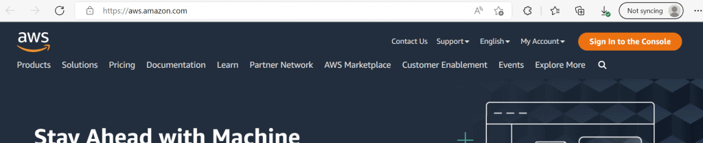 aws homepage